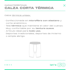 Calza Térmica Corta Blanca Hombre - tienda online