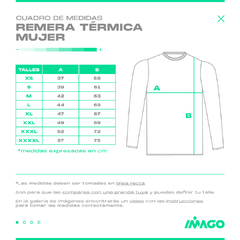 Camiseta Térmica Manga Larga Blanca Mujer - Imago Deportes