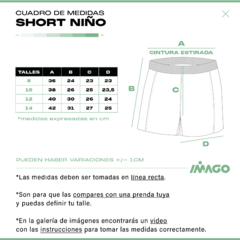 Short Irlanda #380 Niños - tienda online