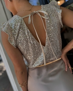 Musculosa Maite paillettes voladito - - comprar online