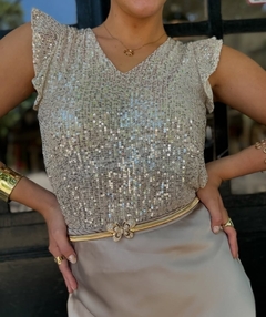 Musculosa Maite paillettes voladito -