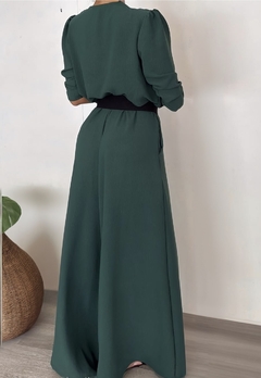 Conjunto Blusa cruzada + Palazzo pollera Cartagena crepe - tienda online
