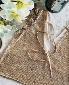 Imagen de Musculosa Maite paillettes voladito -