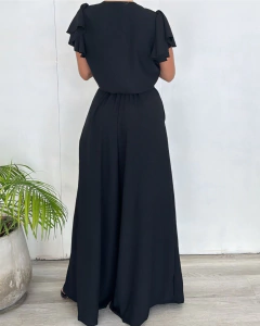 Conjunto blusa Aime + Cartagena crepe negro en internet