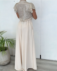 Conjunto blusa Aime + Cartagena crepe negro - tienda online