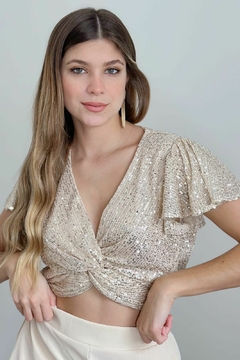 Blusa Aime pailettes - tienda online