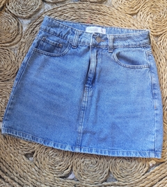 Pollera denim rigida en internet