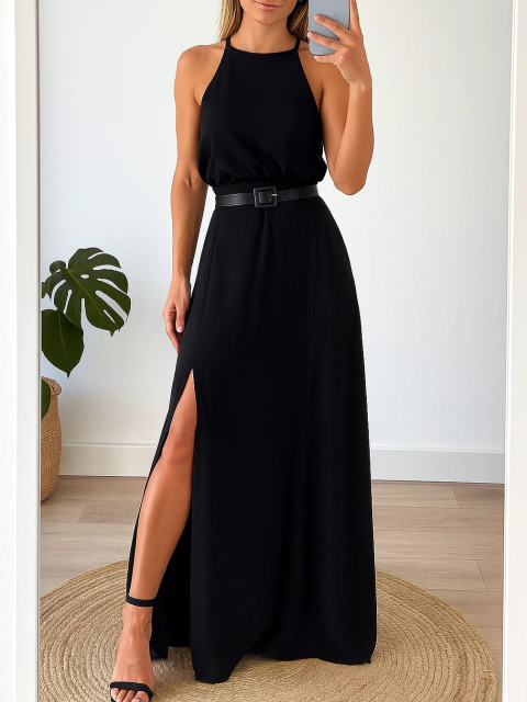 Conjunto muscu Ambar crepe +Maxifalda Bogota crepe - comprar online