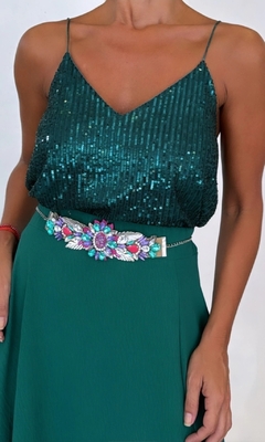 Musculosa Leia pailette