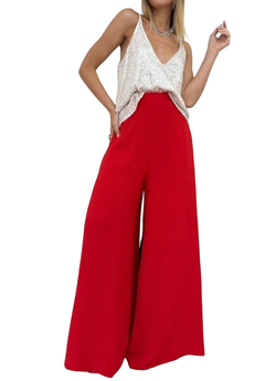 Conjunto Ambar pailettes blanco + Cartagena crepe rojo - comprar online