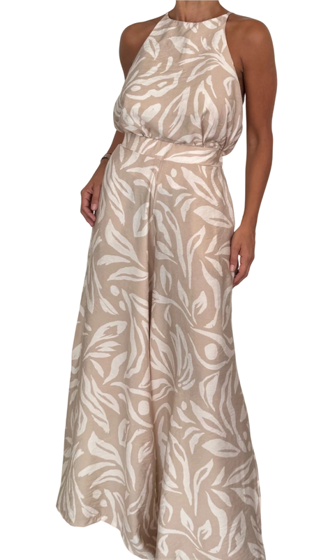 Conjunto Ambar + Palazzo pollera Cartagena estampado seda crush - comprar online