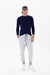 PANTALÓN BABUCHA CON CIERRE LATERAL GRIS MELANGE - tienda online