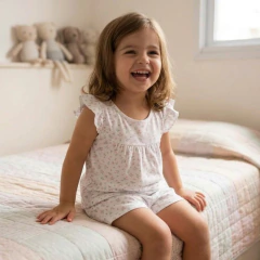 Pijama Remera Tabit Flor Rosa