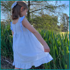 Vestido Mercedes Celeste - Loló Para Chicos