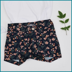 Short Mab Flores Azul - comprar online