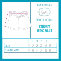 Short Arcalis Raya Celeste