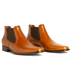 BOTINETA CON ELÁSTICO CUERO ANILINA