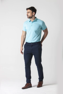PANTALON CORTE CHINO GABARDINA/SPANDEX AZUL