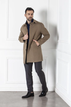 GABAN LARGO BOTONES RUSTICO VISON