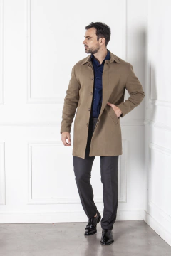 GABAN LARGO BOTONES RUSTICO VISON - comprar online