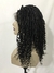 Peruca Lace Front 13x4 Trança Micro Locs Curl 22" - 1B Preto Natural