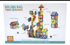 Rolling Ball Tubos Y Bloques Laberinto 182 Piezas - Ditoys - comprar online