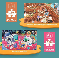 Explore the world .Puzzle 2 en 1 (arqueologia y astronauta) 336 piezas kylwin en internet