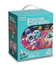 Explore the world .Puzzle 2 en 1 (arqueologia y astronauta) 336 piezas kylwin - comprar online
