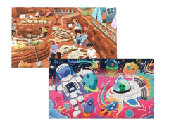 Explore the world .Puzzle 2 en 1 (arqueologia y astronauta) 336 piezas kylwin