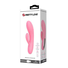 PRETTY LOVE CAROL VIBRADOR 16,5X3,5CM ESTIMULADOR DE PONTO G E CLÍTORIS EM SILICONE COM 30 MODOS DE VIBRAÇÃO COR ROSA - CÓD 2521