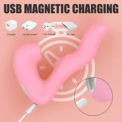 MAGIC FINGER SUGADOR DE CLITÓRIS E VIBRADOR DE PONTO G RECARREGÁVEL COR ROSA – CÓD 2545