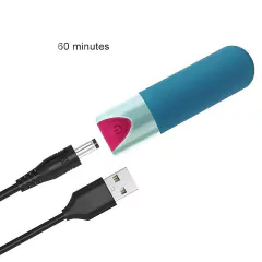 MINI BULLET VIBRADOR RECARREGÁVEL COM 10 MODOS DE VIBRAÇÃO COR ROXA – CÓD 2556