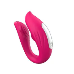 ABDUL - VIBRADOR PARA CASAL COM PULSAÇÃO À LONGA DISTÂNCIA CONTROLE POR APLICATIVO COR PINK – CÓD 2564