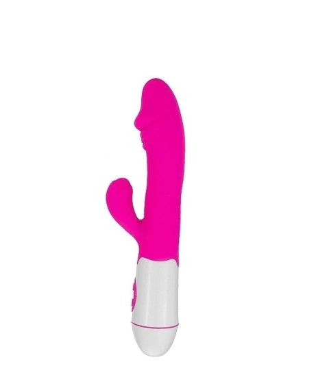 VIBRADOR 20X3CM DE PONTO G E CLITÓRIS RECARREGÁVEL COR PINK – CÓD 2566