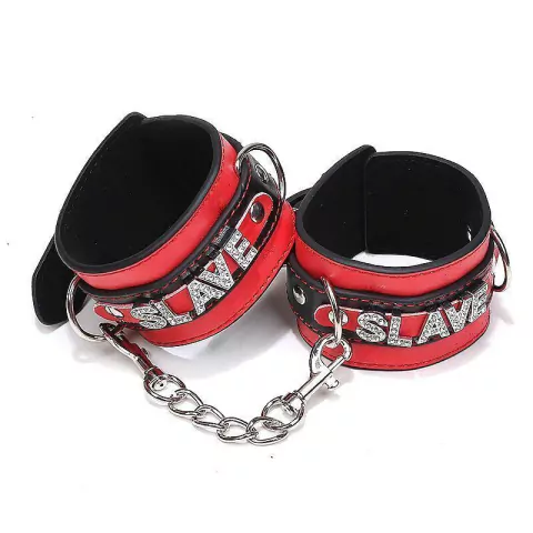 ALGEMA COM CORRENTE E FIVELAS EM COURO LUXO SLAVE – CÓD 51429