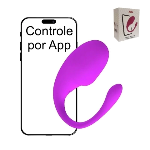 ALBA - LOVE SPOUSE VIBRADOR DE CLITÓRIS CONTROLADO POR APLICATIVO COR ROXA – CÓD 2616