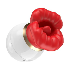 VIBRADOR LÍNGUA 10 MODOS DE VIBRAÇÃO, SUCÇÃO E ESTIMULAÇÃO ORAL COR VERMELHA - CÓD 2602