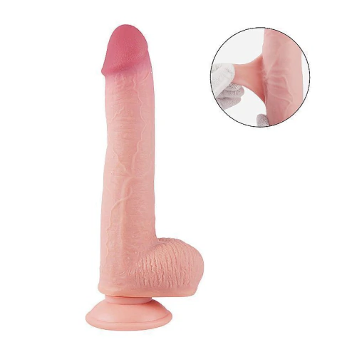 MR. SWITCH PRÓTESE REALÍSTICO 22,9X4,1CM DUPLA CAMADA VENTOSA REMOVÍVEL COR BEGE - CÓD 1619