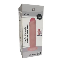 MR. SWITCH PÊNIS REALÍSTICO 16X4CM DUPLA CAMADA, COM VENTOSA COR BEGE - CÓD 1631