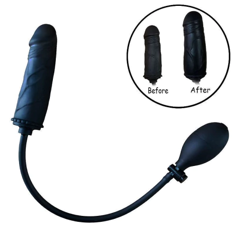 PLUG ANAL SILICONE INFLÁVEL COR PRETA – CÓD 51575