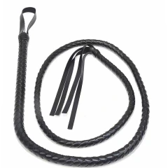 CHICOTE LONGO 150 CM COM ALÇA DE APOIO COR PRETA - CÓD 51629