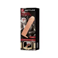 PRETTY LOVE PENIS SLEEVE CAPA PENIANA 18X3,6CM COM EXTENSOR DE 5 CM E ANEL ESCROTAL – CÓD 51224