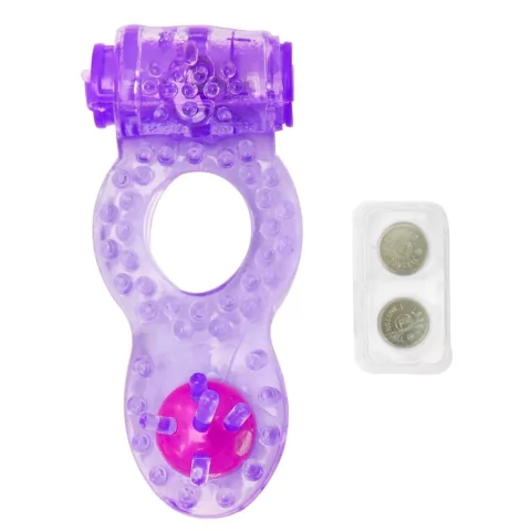 ANEL VIBRADOR COM PÉROLA ROXO - CÓD 5082