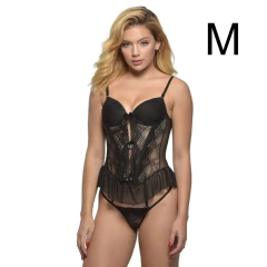 ESPARTILHO BOJO DRAPEADO RENDA FRONTAL TAMANHO M COR PRETA – CÓD 71289