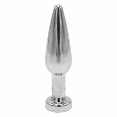 PLUG ANAL 11,4X2,8CM METAL TAMANHO P COR VERMELHA - CÓD 51371