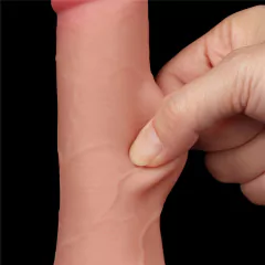 LOVETOY SLIDING-SKIN DUAL LAYER DONG PRÓTESE REALÍSTICA 19,5X3,6CM COM CAMADA DE DUPLA INTENSIDADE – CÓD 1559