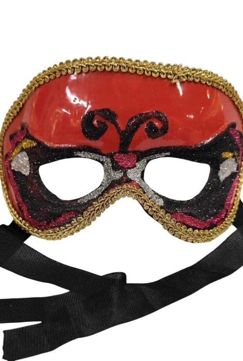 MÁSCARA VINCI COR VERMELHA COM PRETO - CÓD 7496