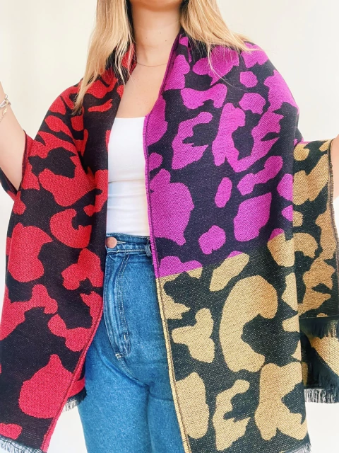 BUFANDA ANIMAL PRINT MAGENTA - EDICION LIMITADA