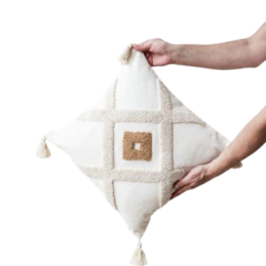 FUNDA DE ALMOHADÓN "BRUT" CANELA - comprar online