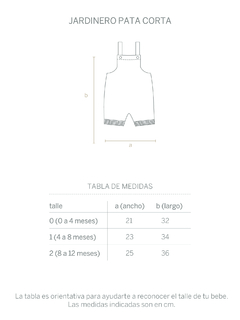 Jardinero corto Bimba - comprar online